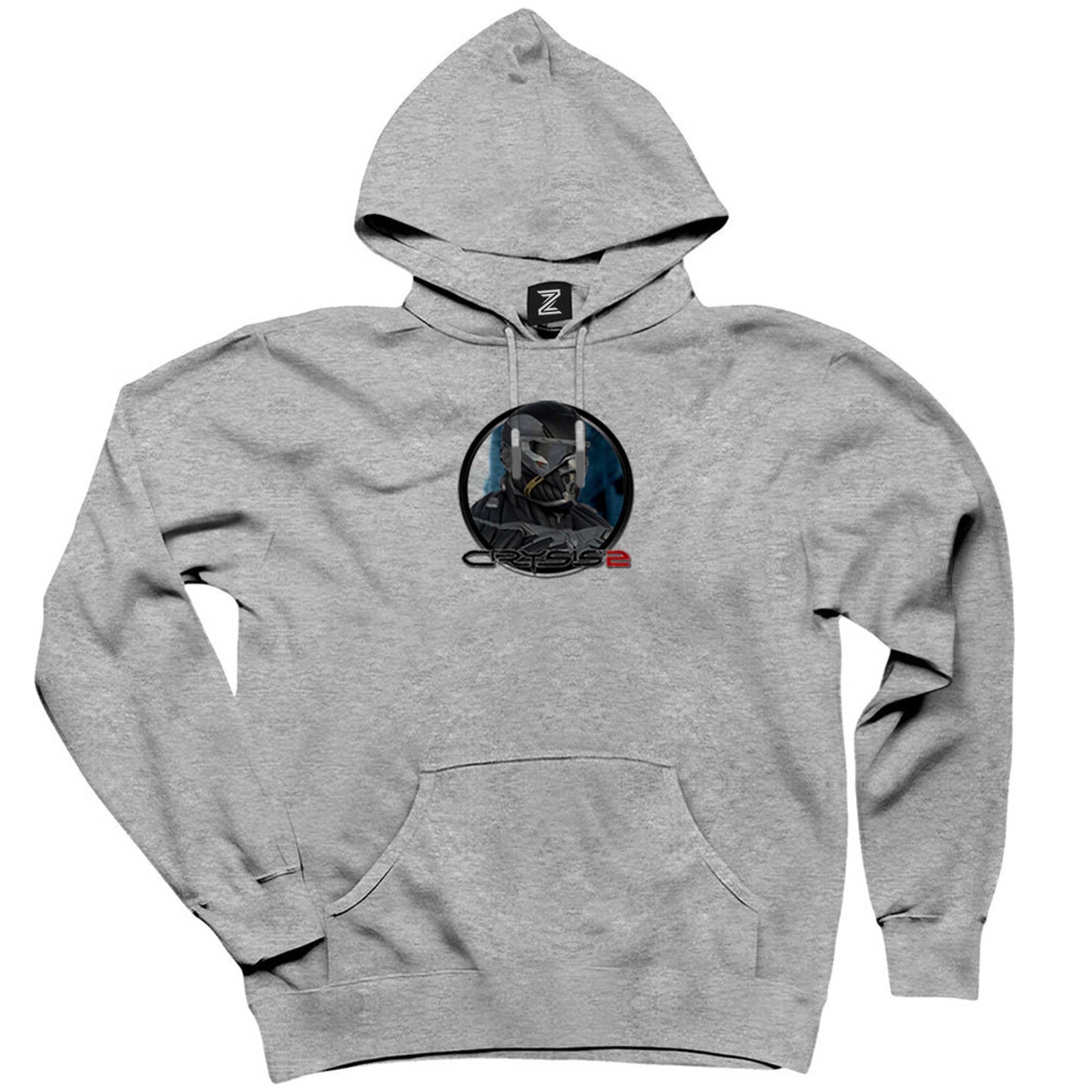 Crysis Masked Warrior Gri Kapşonlu Sweatshirt Hoodie