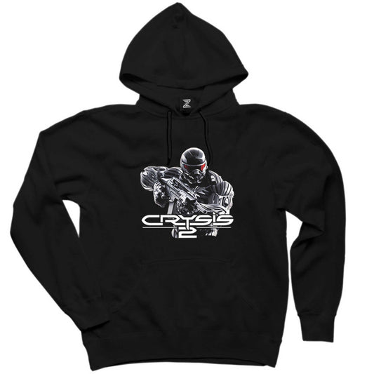 Crysis Black Masked Fighter Siyah Kapşonlu Sweatshirt Hoodie
