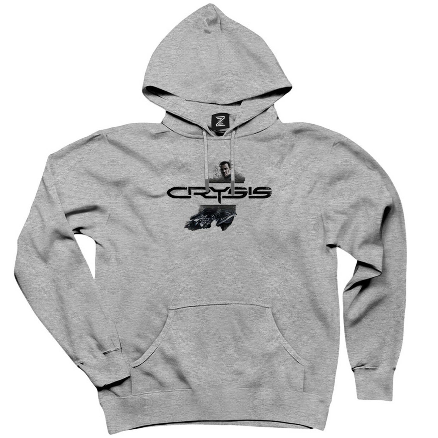 Crysis Stain Warrior Gri Kapşonlu Sweatshirt Hoodie
