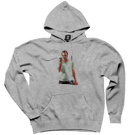 GTA Conspirator Gri Kapşonlu Sweatshirt Hoodie