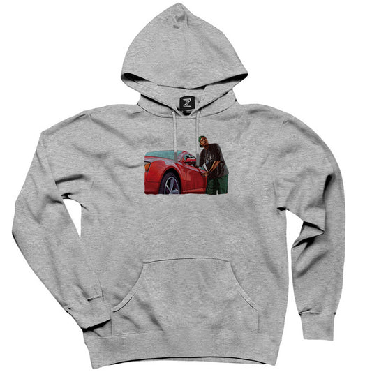 GTA Car Thief Man Gri Kapşonlu Sweatshirt Hoodie