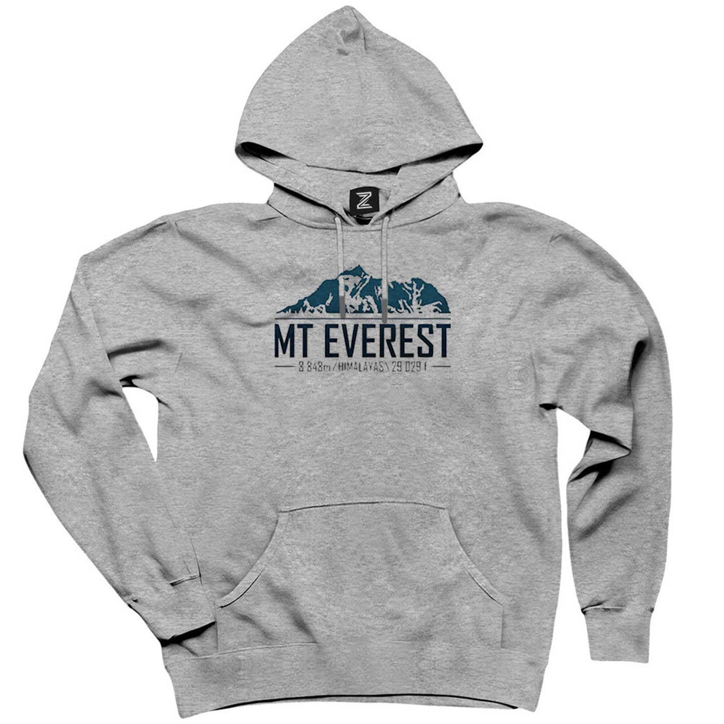 Everest 8848 m Gri Kapşonlu Sweatshirt Hoodie