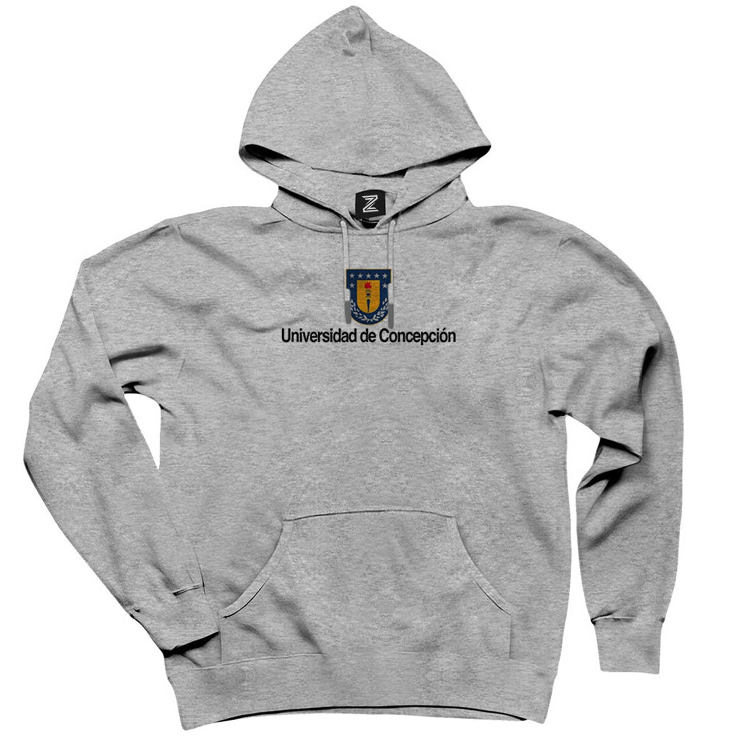 Concepcion University Logo Gri Kapşonlu Sweatshirt Hoodie