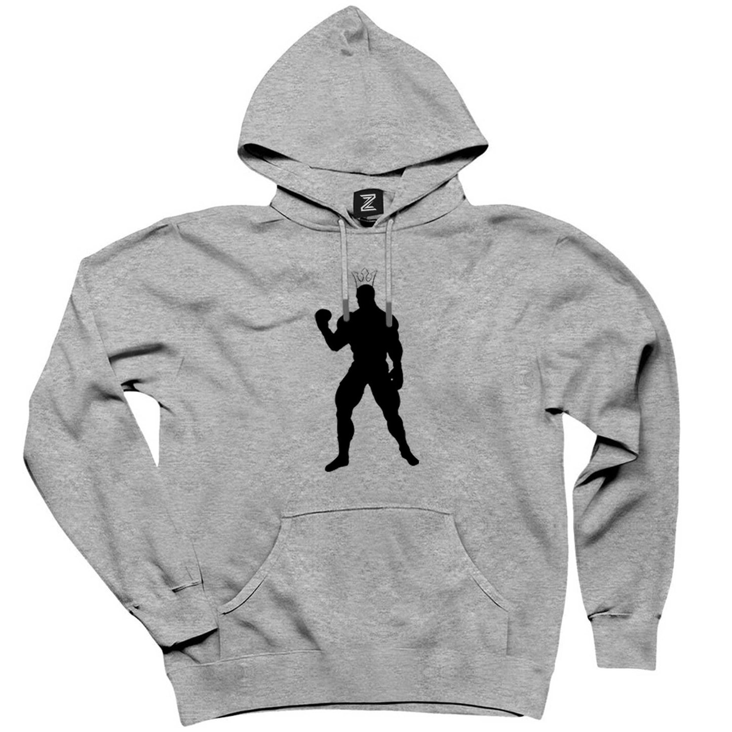 Mike Tyson Fury Gri Kapşonlu Sweatshirt Hoodie