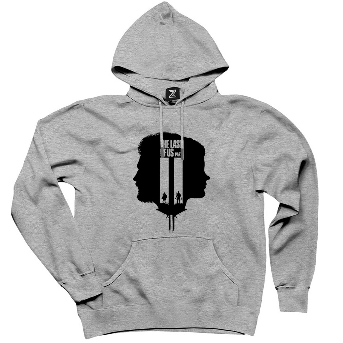 The Last Of Us 2 Ellie Joel Face Gri Kapşonlu Sweatshirt Hoodie