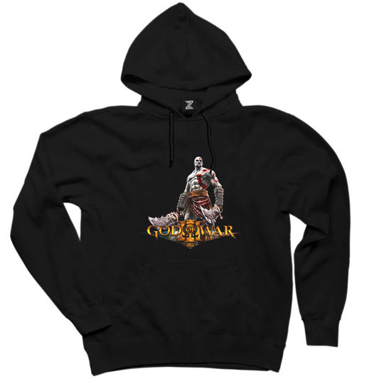 God of War Kratos Siluet Logo Siyah Kapşonlu Sweatshirt Hoodie