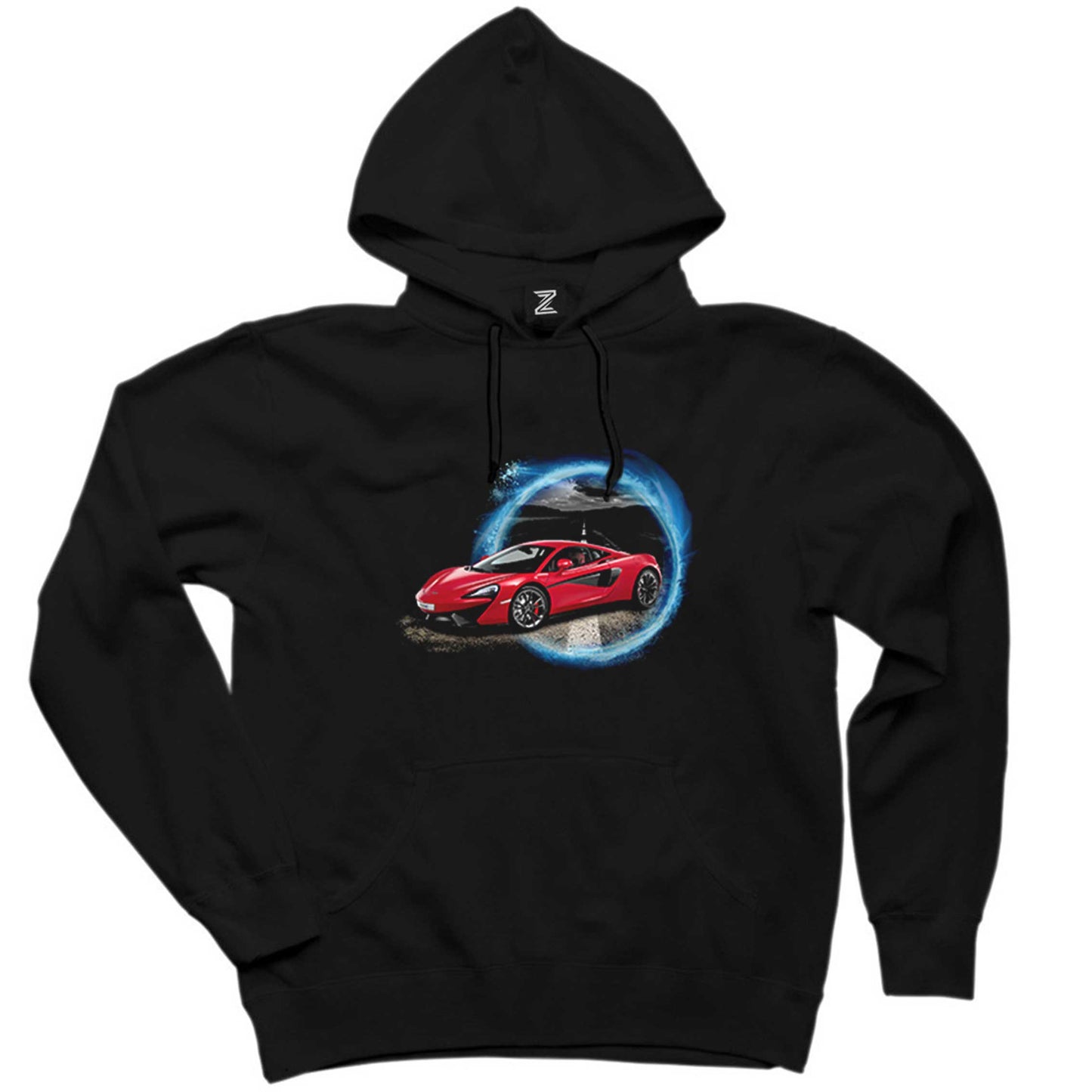Asphalt 9 Legends 3D Car Siyah Kapşonlu Sweatshirt Hoodie