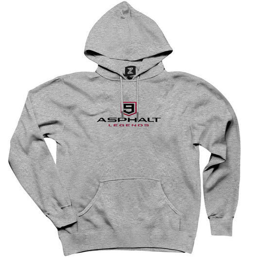 Asphalt 9 Legends Text Gri Kapşonlu Sweatshirt Hoodie
