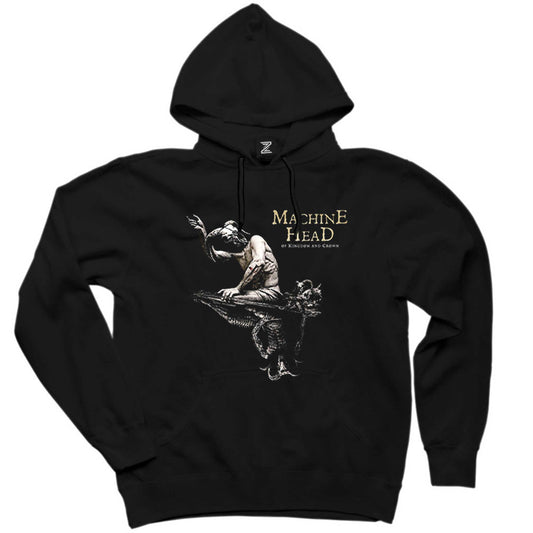 Machine Head Of Kingdom and Crown Siyah Kapşonlu Sweatshirt Hoodie