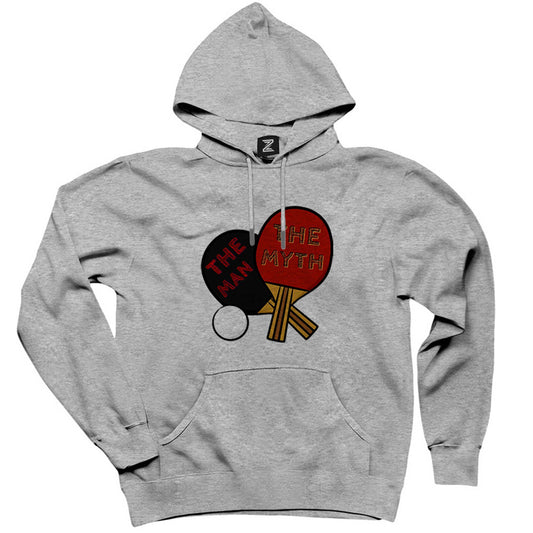 Ping Pong The Man The Myth Gri Kapşonlu Sweatshirt Hoodie