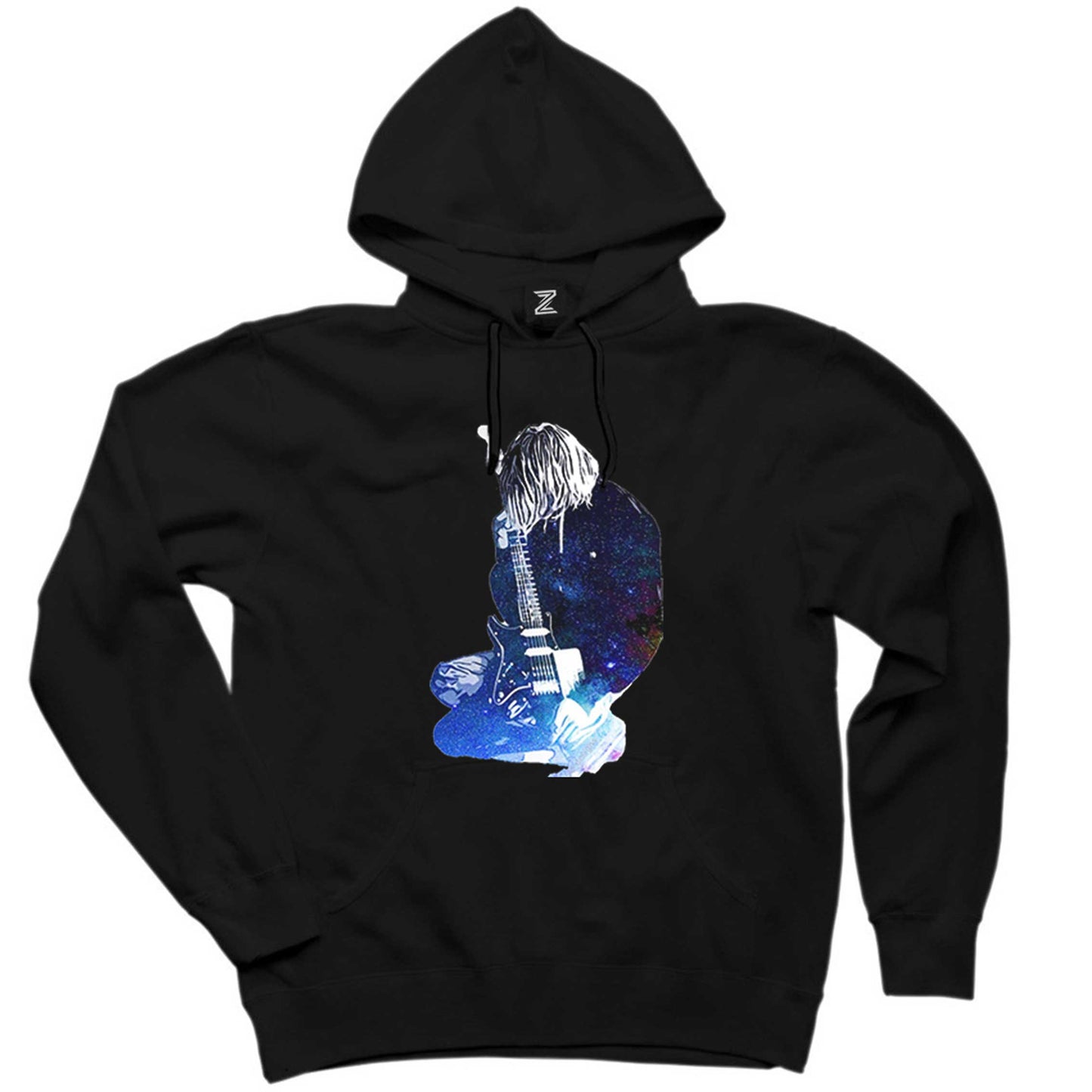 Nirvana Kurt Cobain Galaksi Siyah Kapşonlu Sweatshirt Hoodie