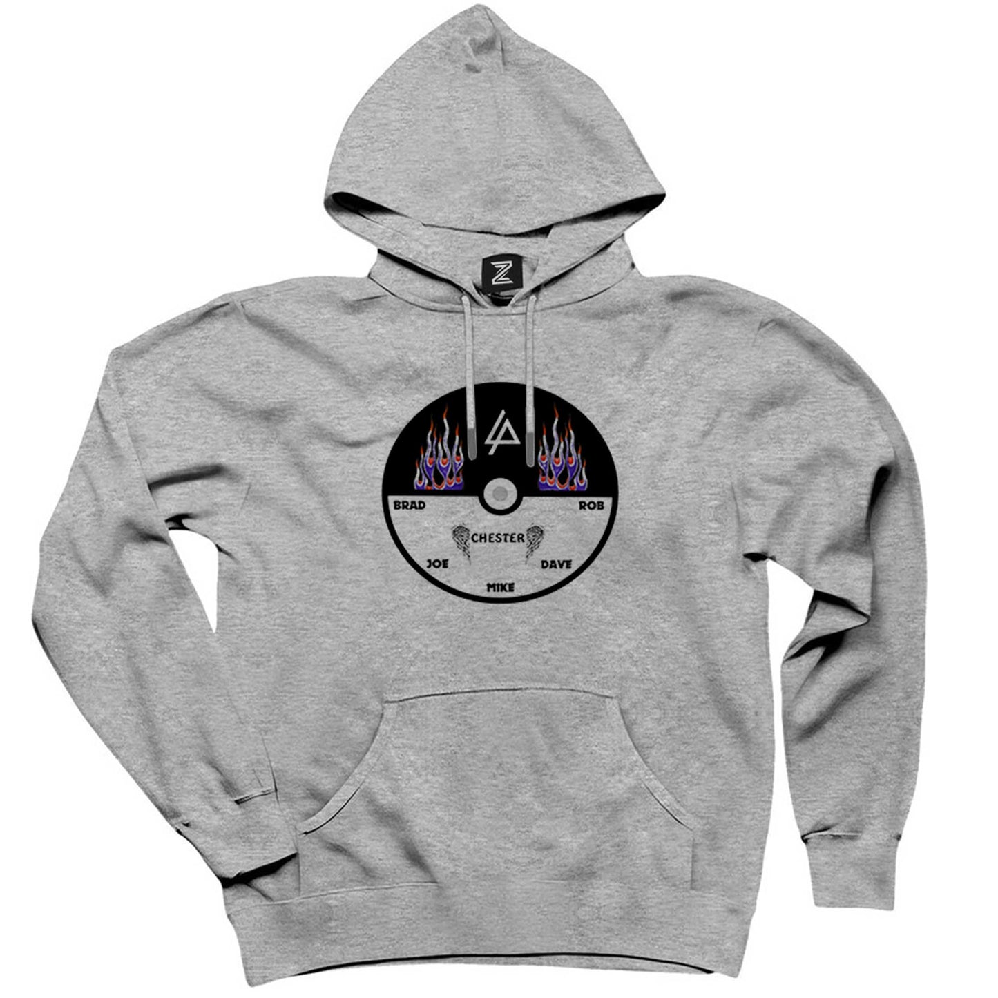 Linkin Park Plak Gri Kapşonlu Sweatshirt Hoodie