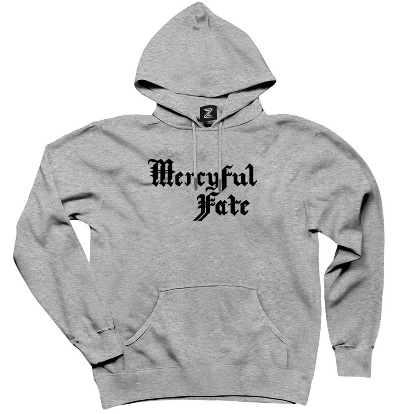 Mercyful Fate Logo Text Gri Kapşonlu Sweatshirt Hoodie