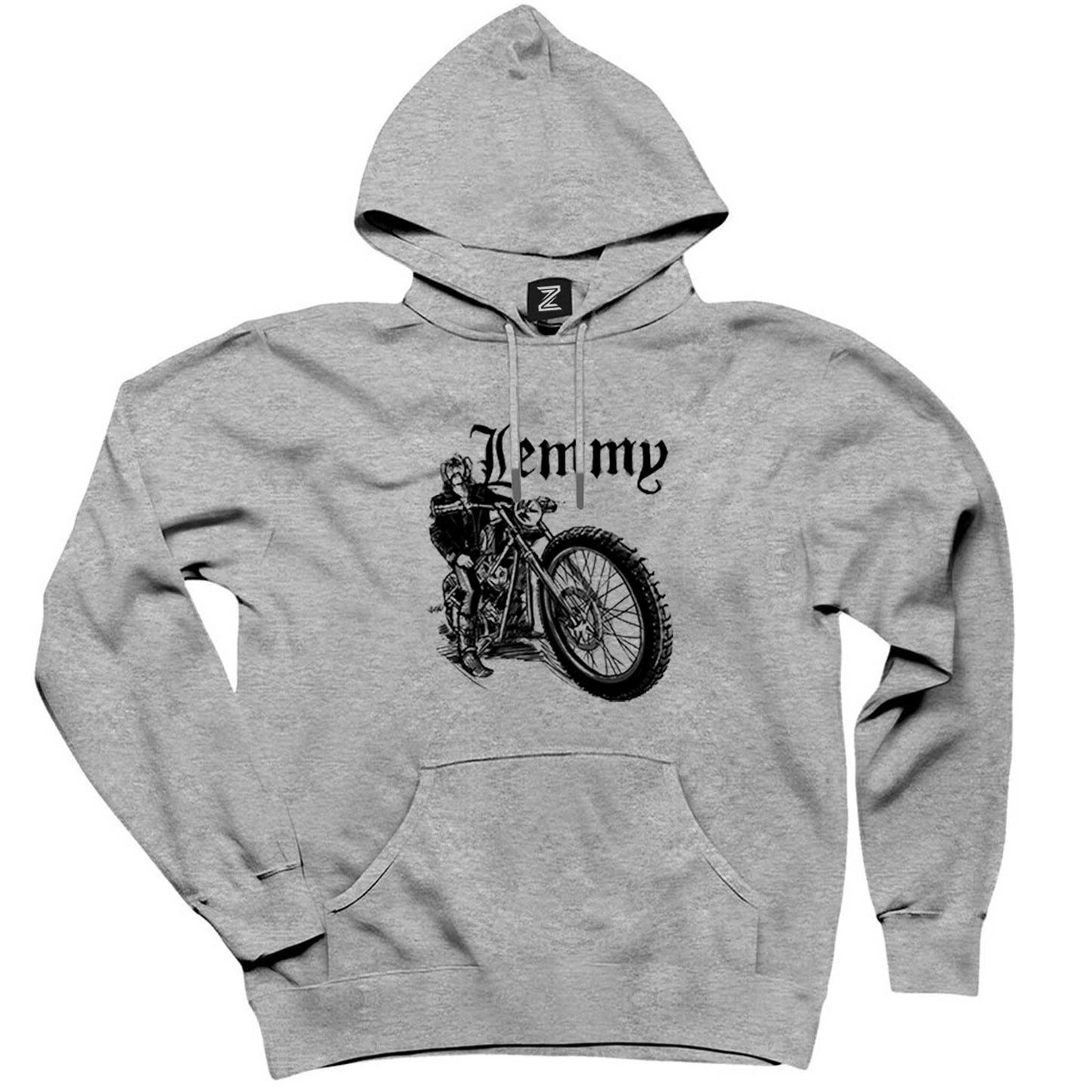 Motörhead Lemmy Kilmister Motorbike Gri Kapşonlu Sweatshirt Hoodie