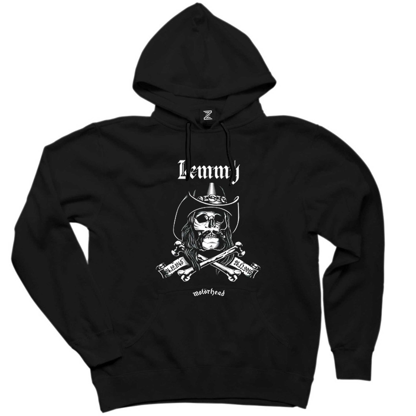 Motörhead Lemmy Kilmister Skull Siyah Kapşonlu Sweatshirt Hoodie