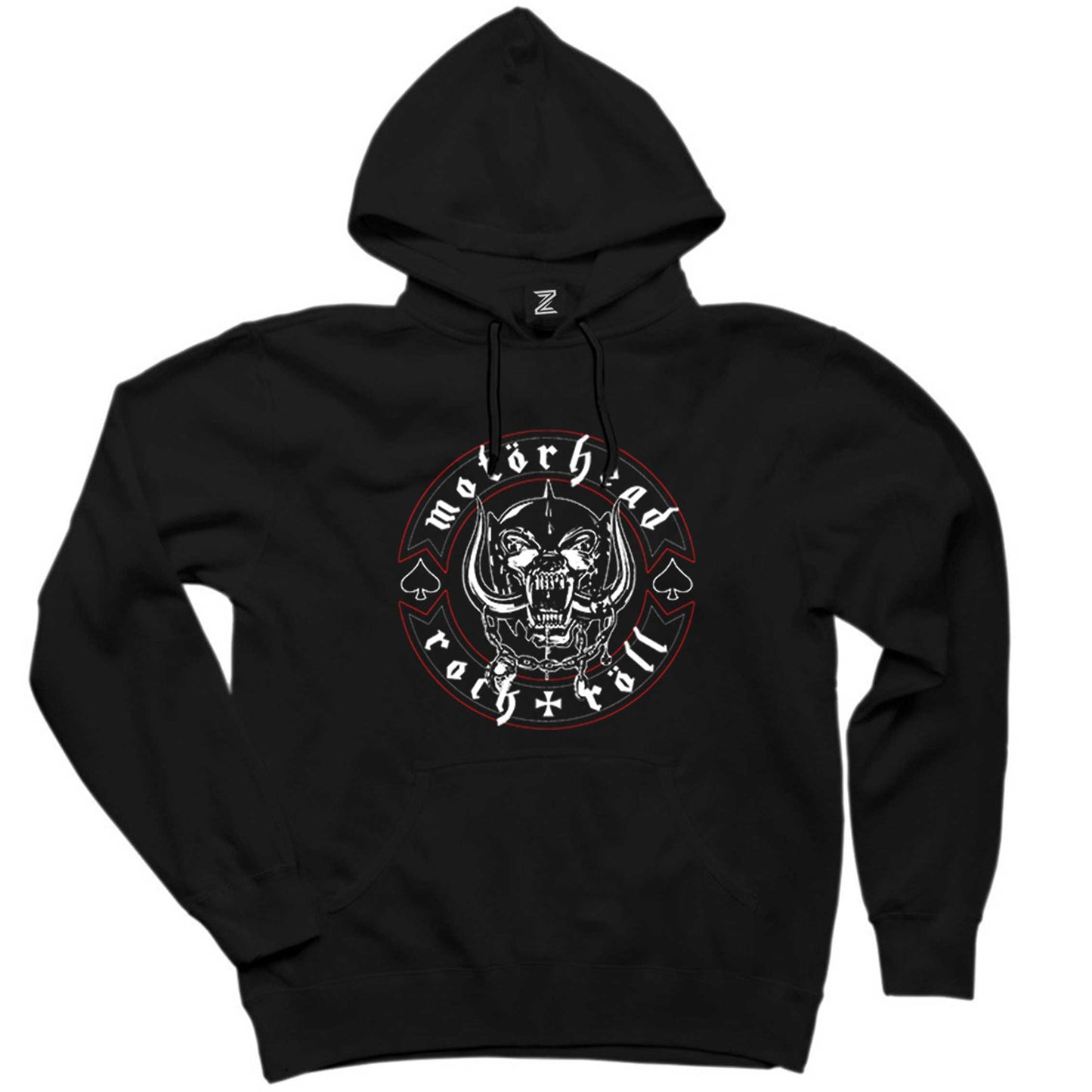 Motörhead Rock n Röll Siyah Kapşonlu Sweatshirt Hoodie