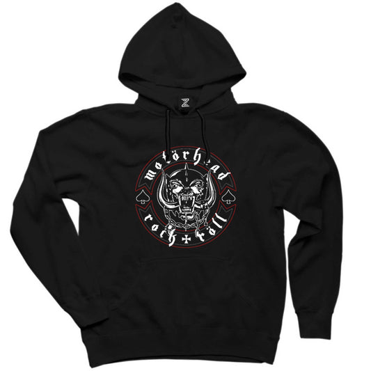 Motörhead Rock n Röll Siyah Kapşonlu Sweatshirt Hoodie