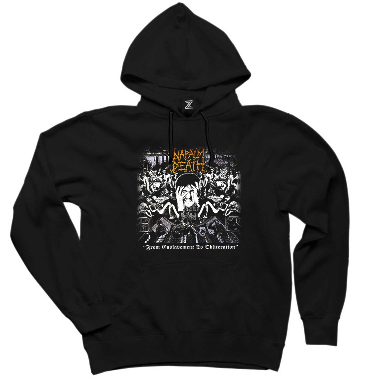 Napalm Death From Enslav Siyah Kapşonlu Sweatshirt Hoodie