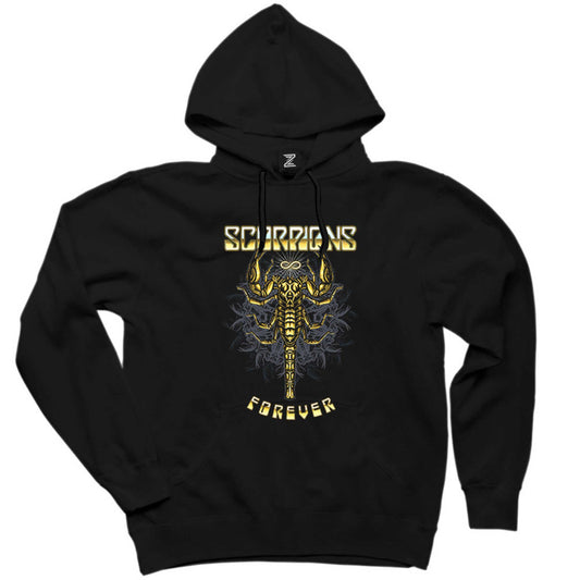 Scorpions Forever Siyah Kapşonlu Sweatshirt Hoodie