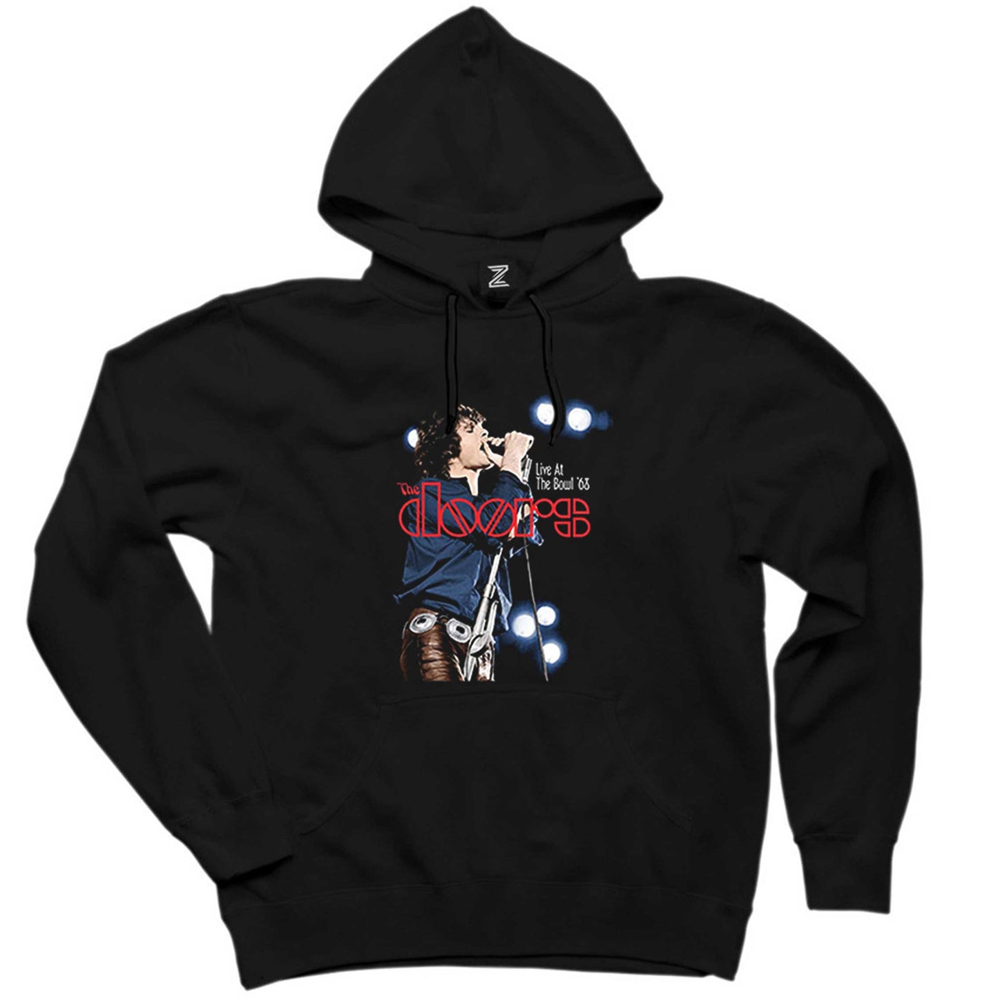 The Doors in Concert Konser Siyah Kapşonlu Sweatshirt Hoodie