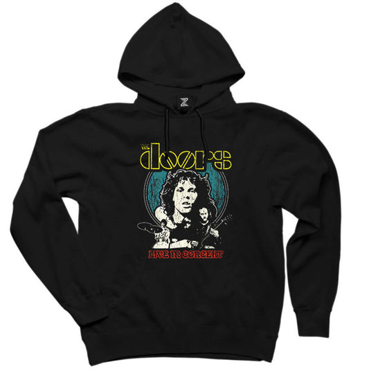 The Doors Live in Concert Siyah Kapşonlu Sweatshirt Hoodie