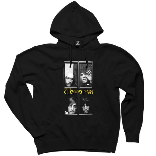 The Doors Windows Siyah Kapşonlu Sweatshirt Hoodie