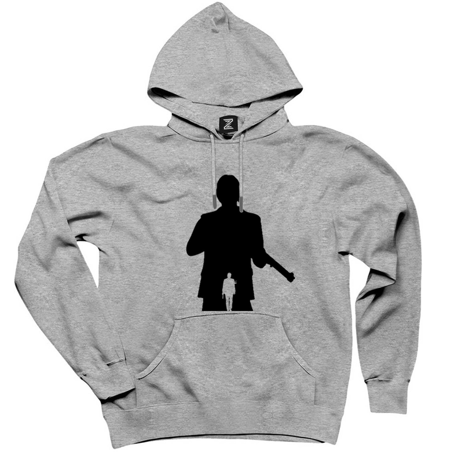 John Wick Chapter 4 Black And White Gri Kapşonlu Sweatshirt Hoodie