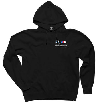 BMW Logo M Power Motorsport 2 Siyah Kapşonlu Sweatshirt Hoodie