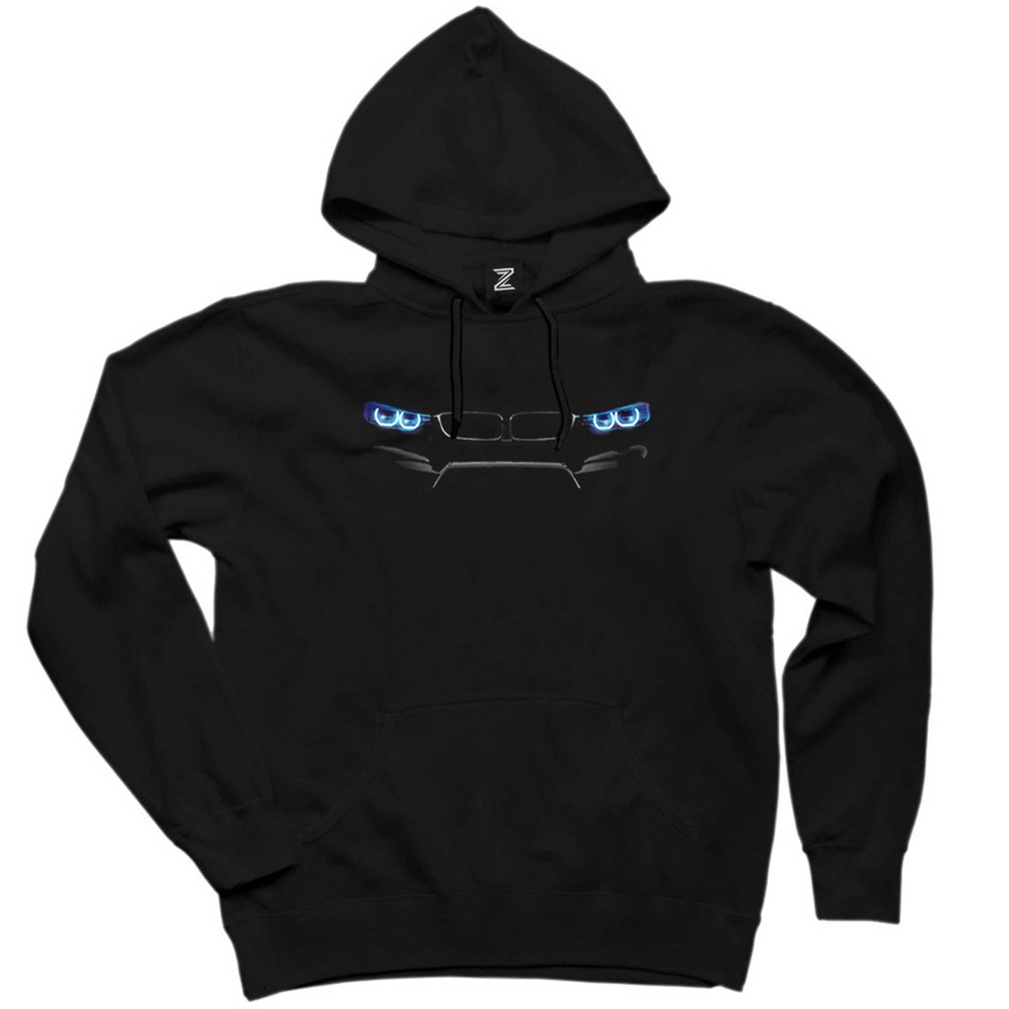 BMW M4 Series Blue Siyah Kapşonlu Sweatshirt Hoodie