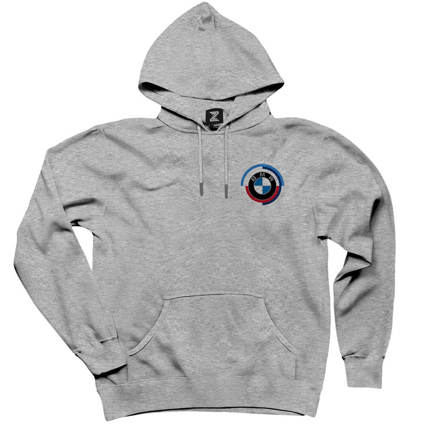 BMW New Logo 2023 Gri Kapşonlu Sweatshirt Hoodie