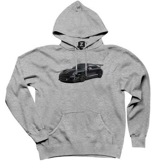 Porsche 911 GT3 Gri Kapşonlu Sweatshirt Hoodie