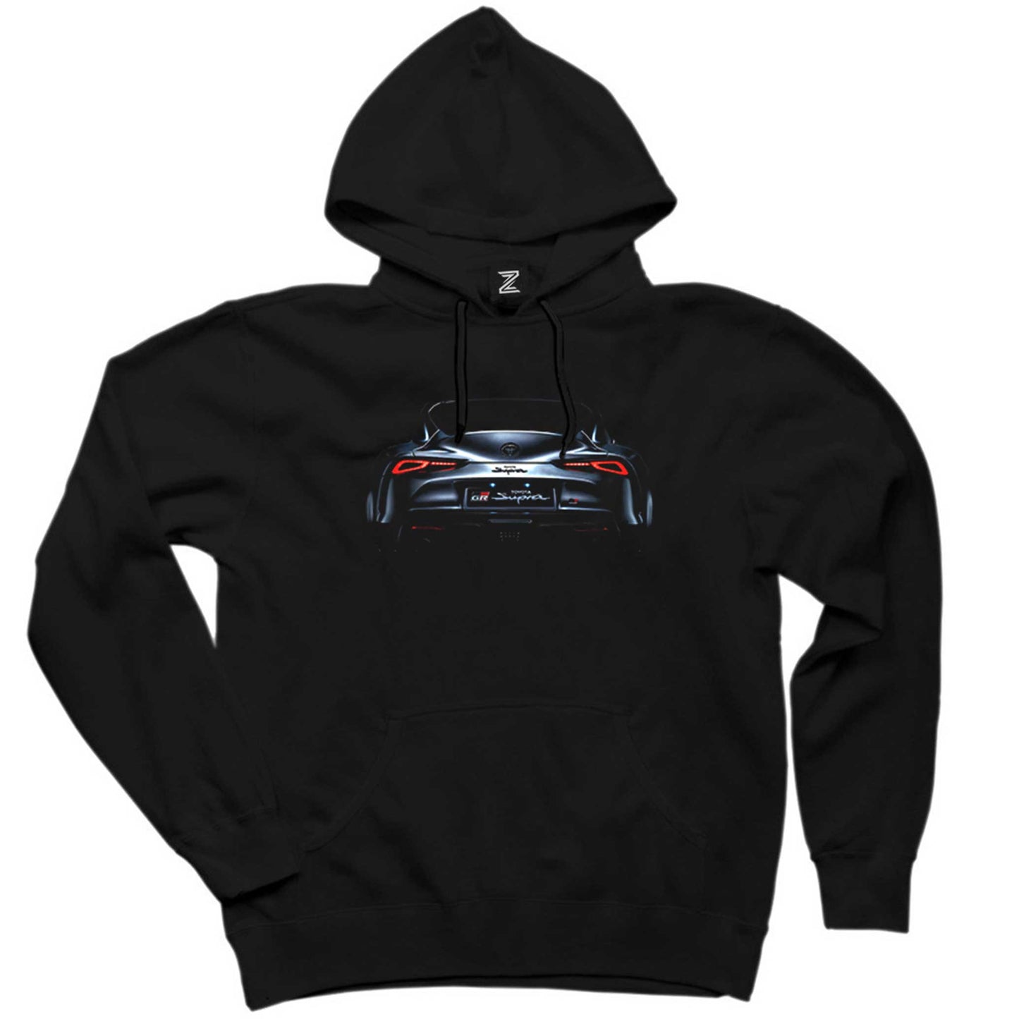 Toyota Supra Mk4 Back Siyah Kapşonlu Sweatshirt Hoodie