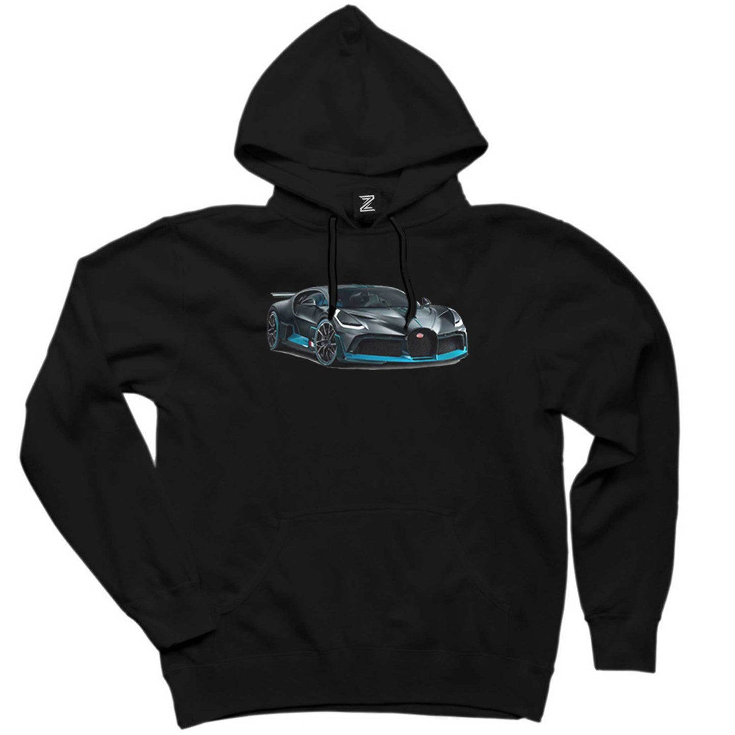 Bugatti Car Siyah Kapşonlu Sweatshirt Hoodie