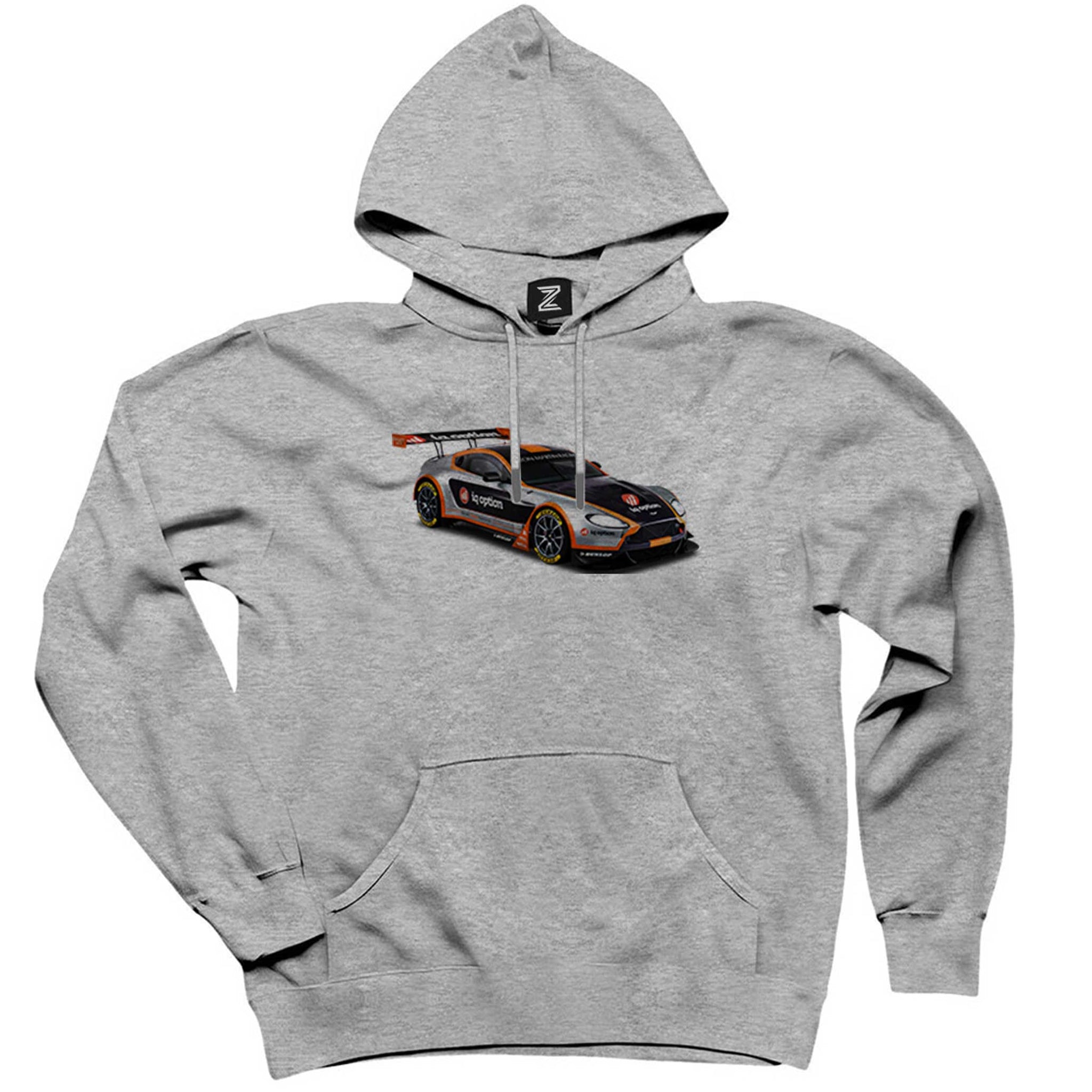 Aston Martin Vantage Gri Kapşonlu Sweatshirt Hoodie