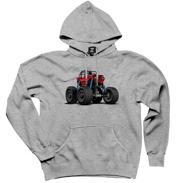 Jeep Canavar kamyon Gri Kapşonlu Sweatshirt Hoodie