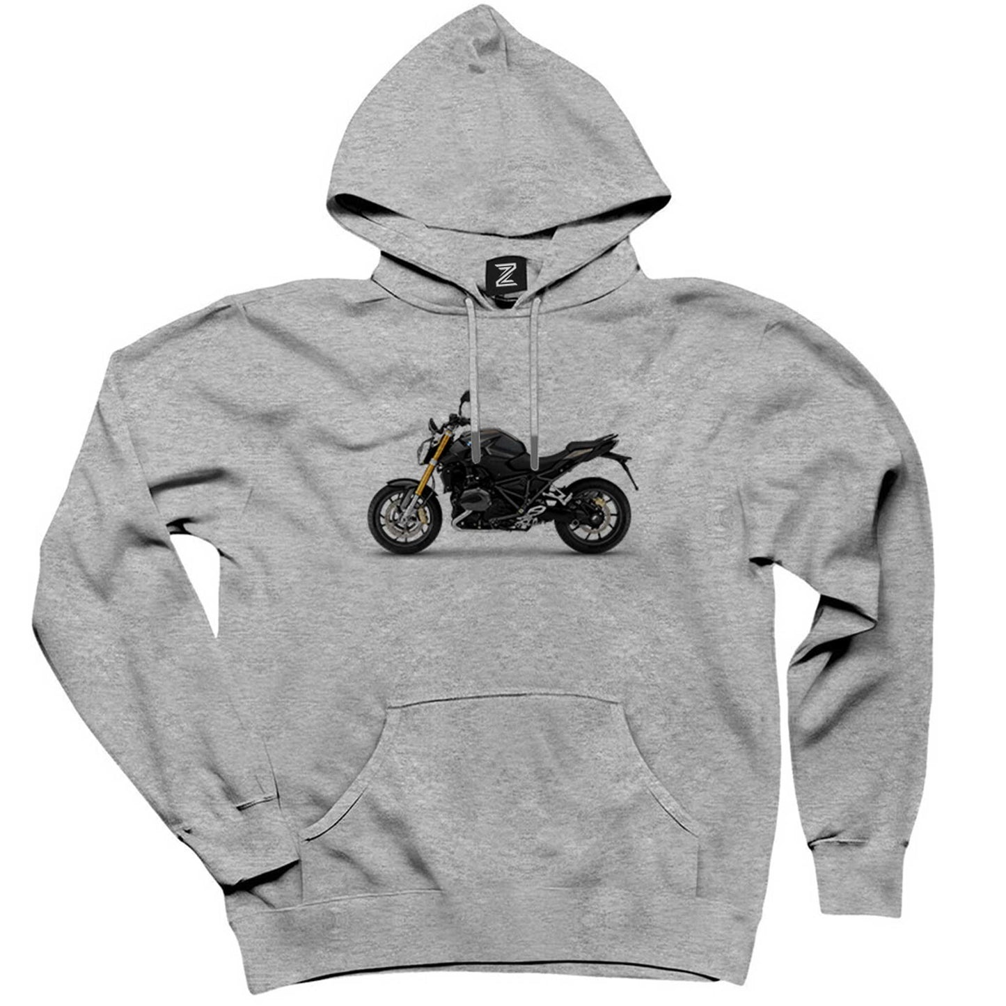 BMW R1200R Gri Kapşonlu Sweatshirt Hoodie