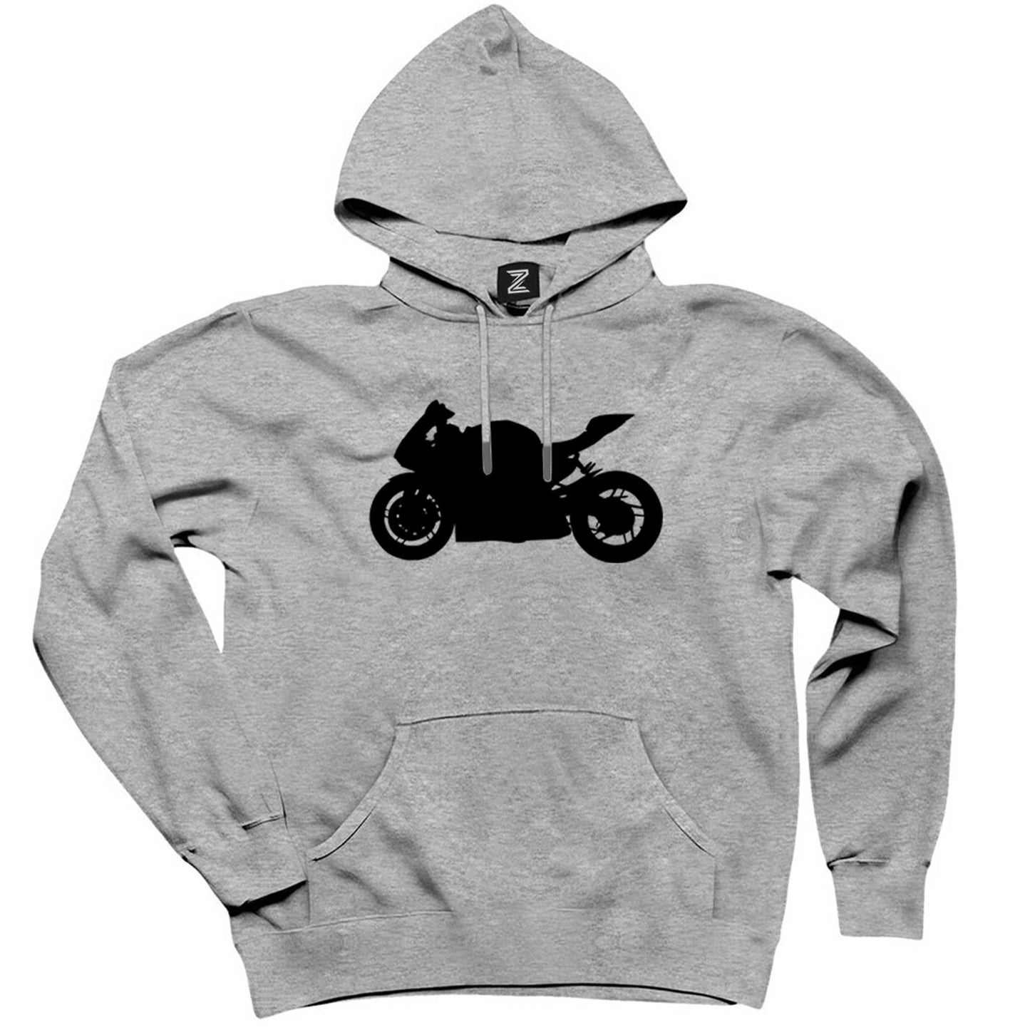 Ducati 1299 Siluet Gri Kapşonlu Sweatshirt Hoodie