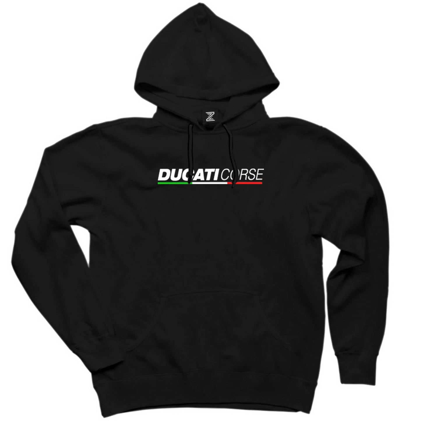 Ducati Corse Text Siyah Kapşonlu Sweatshirt Hoodie