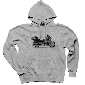 Harley Davidson CVO Gri Kapşonlu Sweatshirt Hoodie