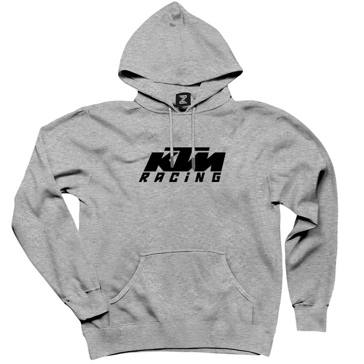 KTM Racing Black Logo Gri Kapşonlu Sweatshirt Hoodie