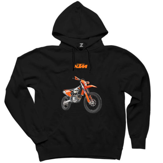 KTM 500 EXC Enduro Motorcycle Siyah Kapşonlu Sweatshirt Hoodie