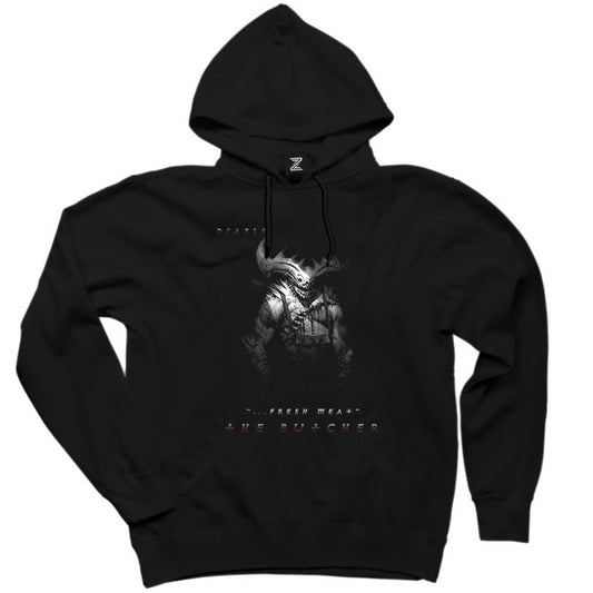 Diablo 3 The Butcher Siyah Kapşonlu Sweatshirt Hoodie