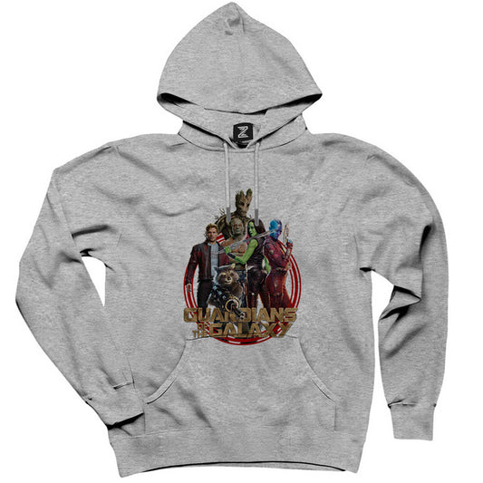 Galaksinin Koruyucuları Team Gri Kapşonlu Sweatshirt Hoodie
