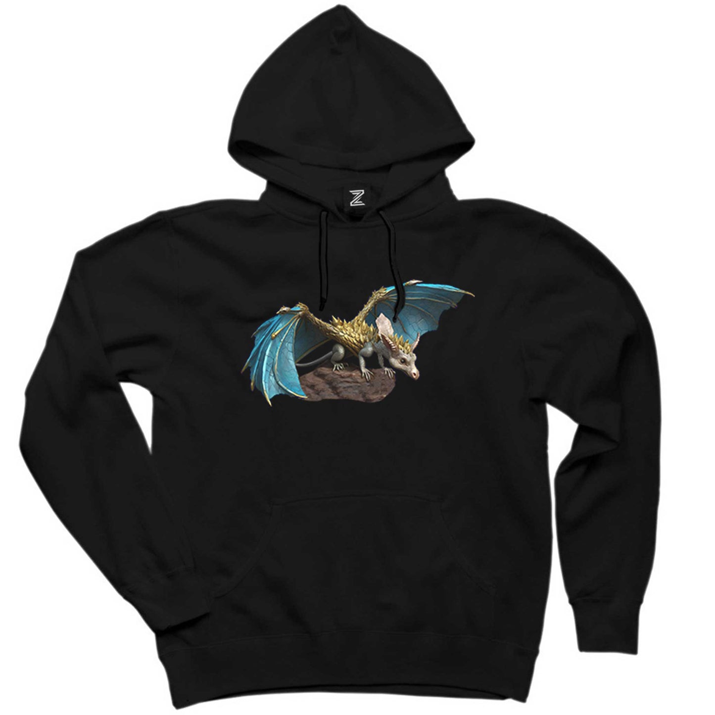 Baby Dragon Siyah Kapşonlu Sweatshirt Hoodie