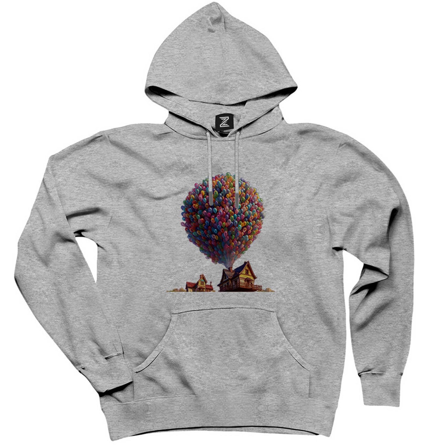 Balloon House Gri Kapşonlu Sweatshirt Hoodie