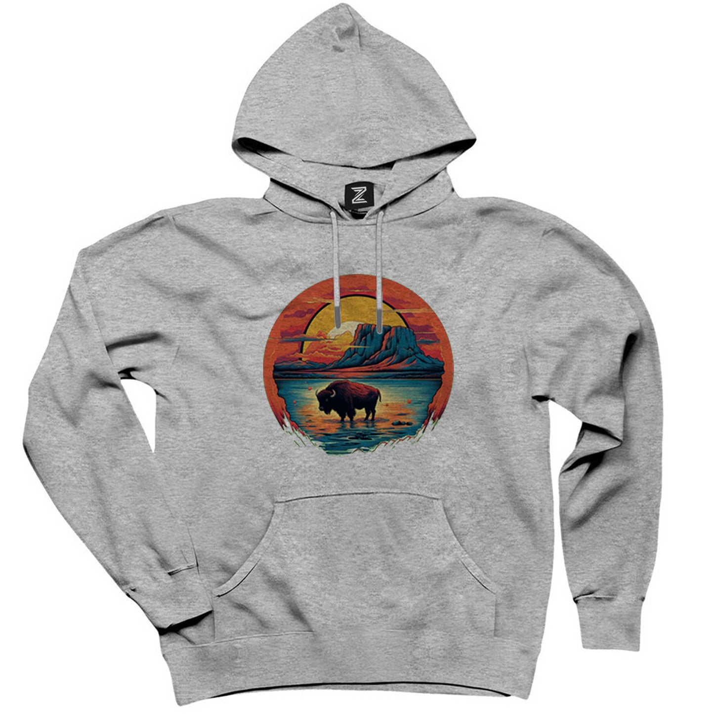Bufola in The Oasis Gri Kapşonlu Sweatshirt Hoodie