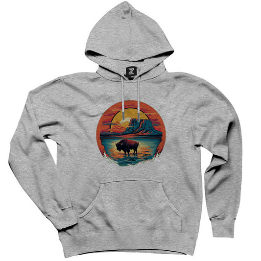 Bufola in The Oasis Gri Kapşonlu Sweatshirt Hoodie
