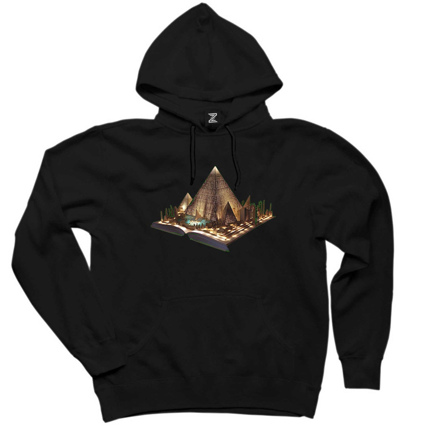 Egypt view book Siyah Kapşonlu Sweatshirt Hoodie