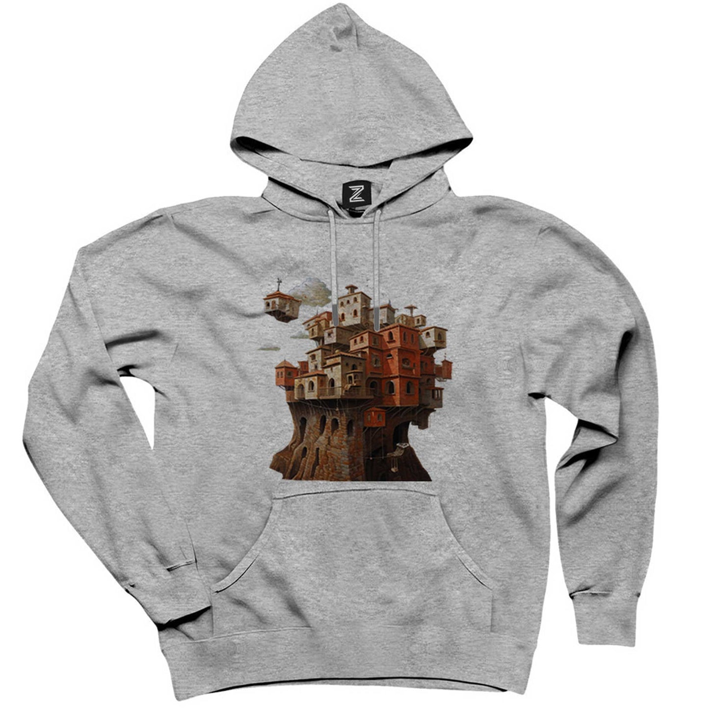 Red Brick House Gri Kapşonlu Sweatshirt Hoodie