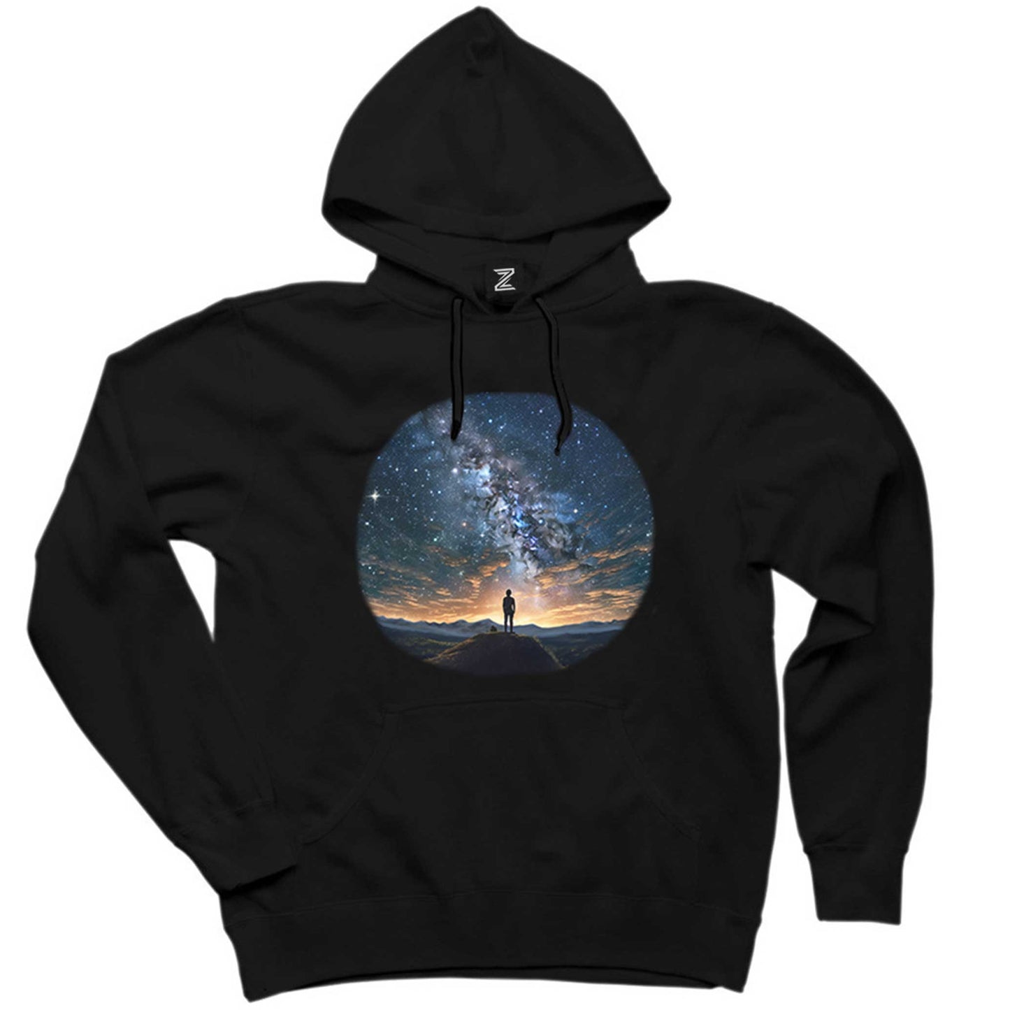 Sky Full Of Star Siyah Kapşonlu Sweatshirt Hoodie